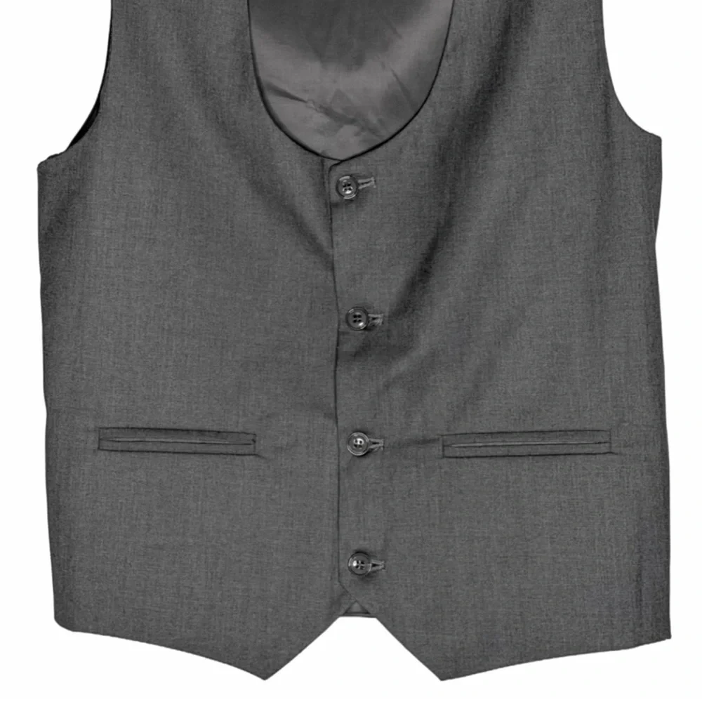 Perry Ellis Boy U-Neck Suit Vest Grey